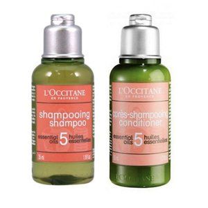🌿 New 🌿 Travel-size L'Occitane 5 Essential Oils Shampoo and Conditioner Bundle
